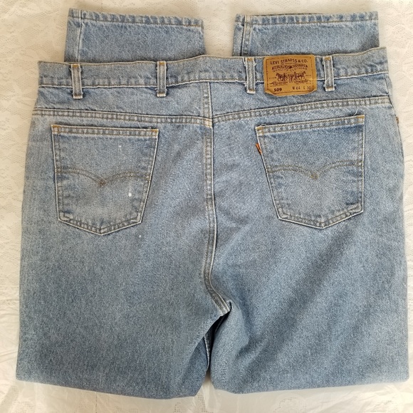 Levi Men's 44x30 Orange Tab 509 Loose Light Wash - Picture 6 of 8